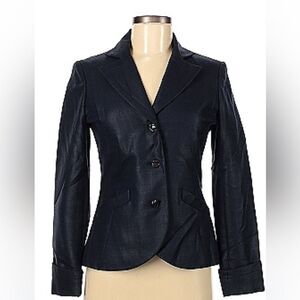 Karl Lagerfeld Vintage Tailored Black Blazer Jacket Size 40 S Made in Portugal